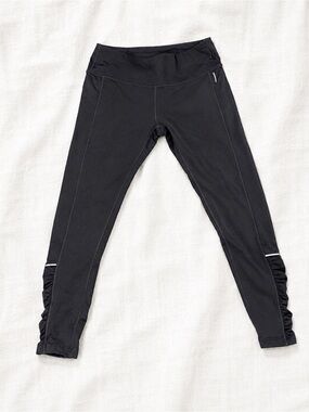 Mondetta Black Leggings with Ruched Ankles